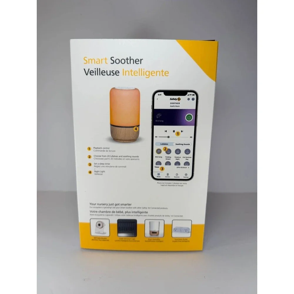 Safety 1st Connected Smart Soother Night Light Sound Machine WiFi New